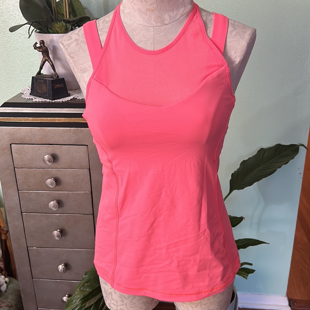 LULULEMON Running In The City Tank 2 Grapefruit Run Gym - Picture 3 of 12